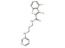3-chloro-4-fluoro-N-[3-(3-pyridinylamino)propyl]-1-benzothiophene-2-carboxamide