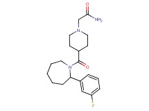 2-(4-{[2-(3-fluorophenyl)-1-azepanyl]carbonyl}-1-piperidinyl)acetamide