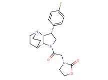 3-{2-[(3R*,3aR*,7aR*)-3-(4-fluorophenyl)hexahydro-4,7-ethanopyrrolo[3,2-b]pyridin-1(2H)-yl]-2-oxoethyl}-1,3-oxazolidin-2-one