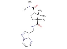 (1S*,3R*)-N~3~,N~3~,1,2,2-pentamethyl-N~1~-(pyrazolo[1,5-a]pyrimidin-3-ylmethyl)-1,3-cyclopentanedicarboxamide