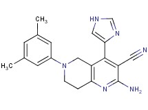 2-amino-6-(3,5-dimethylphenyl)-4-(1H-imidazol-4-yl)-5,6,7,8-tetrahydro-1,6-naphthyridine-3-carbonitrile