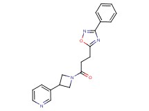 3-{1-[3-(3-phenyl-1,2,4-oxadiazol-5-yl)propanoyl]-3-azetidinyl}pyridine