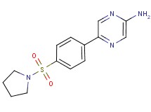 5-[4-(pyrrolidin-1-ylsulfonyl)phenyl]pyrazin-2-amine
