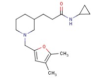 N-cyclopropyl-3-{1-[(4,5-dimethyl-2-furyl)methyl]-3-piperidinyl}propanamide