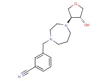 3-({4-[(3S*,4R*)-4-hydroxytetrahydrofuran-3-yl]-1,4-diazepan-1-yl}methyl)benzonitrile