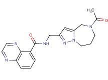 N-[(5-acetyl-5,6,7,8-tetrahydro-4H-pyrazolo[1,5-a][1,4]diazepin-2-yl)methyl]quinoxaline-5-carboxamide