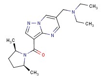 N-[(3-{[(2R*,5S*)-2,5-dimethylpyrrolidin-1-yl]carbonyl}pyrazolo[1,5-a]pyrimidin-6-yl)methyl]-N-ethylethanamine