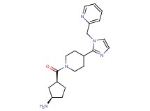 (1R*,3S*)-3-({4-[1-(2-pyridinylmethyl)-1H-imidazol-2-yl]-1-piperidinyl}carbonyl)cyclopentanamine
