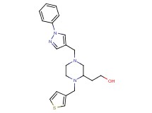 2-[4-[(1-phenyl-1H-pyrazol-4-yl)methyl]-1-(3-thienylmethyl)-2-piperazinyl]ethanol