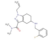 1-allyl-5-[(2-fluorobenzyl)amino]-N,N-dimethyl-4,5,6,7-tetrahydro-1H-indazole-3-carboxamide