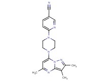 6-[4-(2,3,5-trimethylpyrazolo[1,5-a]pyrimidin-7-yl)-1-piperazinyl]nicotinonitrile