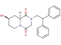 (8R*,9aS*)-2-(2,2-diphenylethyl)-8-hydroxytetrahydro-2H-pyrido[1,2-a]pyrazine-1,4(3H,6H)-dione