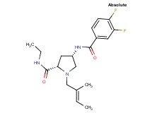 (4S)-4-[(3,4-difluorobenzoyl)amino]-N-ethyl-1-[(2E)-2-methylbut-2-en-1-yl]-L-prolinamide