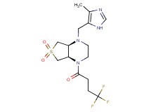 (4aR*,7aS*)-1-[(4-methyl-1H-imidazol-5-yl)methyl]-4-(4,4,4-trifluorobutanoyl)octahydrothieno[3,4-b]pyrazine 6,6-dioxide