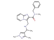 N-benzyl-3-({[1-(1,3-dimethyl-1H-pyrazol-4-yl)ethyl]amino}methyl)-N-methylimidazo[1,2-a]pyridine-2-carboxamide