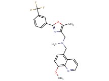 1-(8-methoxy-5-quinolinyl)-N-methyl-N-({5-methyl-2-[3-(trifluoromethyl)phenyl]-1,3-oxazol-4-yl}methyl)methanamine