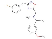 N-{[3-(3-fluorobenzyl)-1,2,4-oxadiazol-5-yl]methyl}-1-(3-methoxyphenyl)-N-methylethanamine