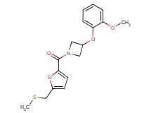 3-(2-methoxyphenoxy)-1-{5-[(methylthio)methyl]-2-furoyl}azetidine