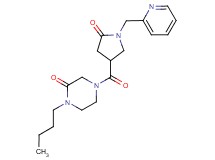 1-butyl-4-{[5-oxo-1-(2-pyridinylmethyl)-3-pyrrolidinyl]carbonyl}-2-piperazinone