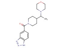5-({4-[1-(4-morpholinyl)ethyl]-1-piperidinyl}carbonyl)-1H-1,2,3-benzotriazole