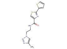 N-[2-(4-methyl-1H-1,2,3-triazol-1-yl)ethyl]-2-(2-thienyl)-1,3-thiazole-4-carboxamide