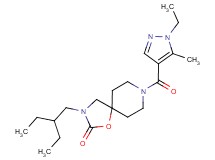 3-(2-ethylbutyl)-8-[(1-ethyl-5-methyl-1H-pyrazol-4-yl)carbonyl]-1-oxa-3,8-diazaspiro[4.5]decan-2-one