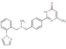 6-methyl-2-[4-({methyl[2-(1H-pyrazol-1-yl)benzyl]amino}methyl)phenyl]pyrimidin-4(3H)-one