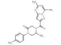 4-[(5,7-dimethylpyrazolo[1,5-a]pyrimidin-2-yl)carbonyl]-5-methyl-1-(4-methylphenyl)-2-piperazinone