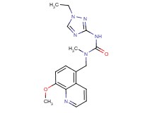 N'-(1-ethyl-1H-1,2,4-triazol-3-yl)-N-[(8-methoxy-5-quinolinyl)methyl]-N-methylurea