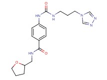 N-(tetrahydrofuran-2-ylmethyl)-4-[({[3-(4H-1,2,4-triazol-4-yl)propyl]amino}carbonyl)amino]benzamide