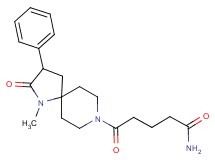 5-(1-methyl-2-oxo-3-phenyl-1,8-diazaspiro[4.5]dec-8-yl)-5-oxopentanamide