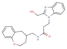 3-[2-(hydroxymethyl)-1H-benzimidazol-1-yl]-N-(2,3,4,5-tetrahydro-1-benzoxepin-4-ylmethyl)propanamide