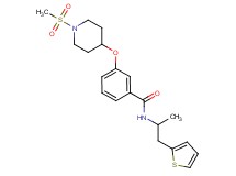 3-{[1-(methylsulfonyl)-4-piperidinyl]oxy}-N-[1-methyl-2-(2-thienyl)ethyl]benzamide