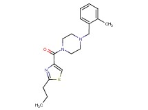 1-(2-methylbenzyl)-4-[(2-propyl-1,3-thiazol-4-yl)carbonyl]piperazine