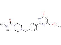 4-{4-[4-(methoxymethyl)-6-oxo-1,6-dihydropyrimidin-2-yl]benzyl}-N,N-dimethylpiperazine-1-carboxamide