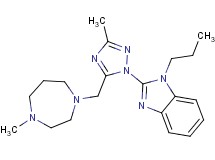 2-{3-methyl-5-[(4-methyl-1,4-diazepan-1-yl)methyl]-1H-1,2,4-triazol-1-yl}-1-propyl-1H-benzimidazole