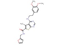 4-{[2-(3,4-dimethoxyphenyl)ethyl]amino}-N-(2-furylmethyl)-5-methylthieno[2,3-d]pyrimidine-6-carboxamide