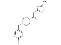 1-[(6-chloro-3-pyridinyl)methyl]-4-[(2-methyl-1,3-thiazol-4-yl)acetyl]piperazine