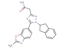 2-[1-(2,3-dihydro-1H-inden-2-yl)-5-(2-methyl-1,3-benzoxazol-6-yl)-1H-1,2,4-triazol-3-yl]acetamide