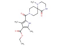 ethyl 2,4-dimethyl-5-[(1-methyl-5-oxo-1,4,9-triazaspiro[5.5]undec-9-yl)carbonyl]-1H-pyrrole-3-carboxylate