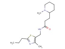 3-(1-methyl-2-piperidinyl)-N-[(4-methyl-2-propyl-1,3-thiazol-5-yl)methyl]propanamide