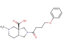 (3aS*,7aR*)-5-methyl-2-(4-phenoxybutanoyl)octahydro-3aH-pyrrolo[3,4-c]pyridine-3a-carboxylic acid