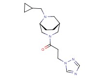 (1R*,5R*)-6-(cyclopropylmethyl)-3-[3-(1H-1,2,4-triazol-1-yl)propanoyl]-3,6-diazabicyclo[3.2.2]nonane