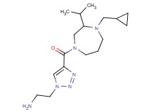 [2-(4-{[4-(cyclopropylmethyl)-3-isopropyl-1,4-diazepan-1-yl]carbonyl}-1H-1,2,3-triazol-1-yl)ethyl]amine dihydrochloride
