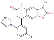8-[5-fluoro-2-(1H-pyrazol-1-yl)phenyl]-3-methyl-7,8-dihydro[1,3]oxazolo[5,4-g]quinoline-2,6(3H,5H)-dione
