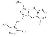 1-(2-chloro-6-fluorobenzyl)-5-[2-(3,5-dimethylisoxazol-4-yl)ethyl]-3-ethyl-1H-1,2,4-triazole