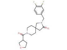 2-(3,4-difluorobenzyl)-8-(tetrahydro-3-furanylcarbonyl)-2,8-diazaspiro[4.5]decan-3-one
