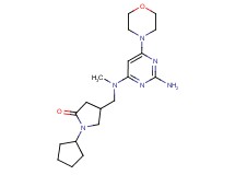 4-{[(2-amino-6-morpholin-4-ylpyrimidin-4-yl)(methyl)amino]methyl}-1-cyclopentylpyrrolidin-2-one