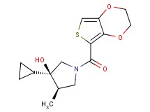 (3R*,4R*)-3-cyclopropyl-1-(2,3-dihydrothieno[3,4-b][1,4]dioxin-5-ylcarbonyl)-4-methylpyrrolidin-3-ol