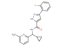 N-[cyclopropyl(6-methylpyridin-2-yl)methyl]-3-(2-fluorophenyl)-1H-pyrazole-5-carboxamide